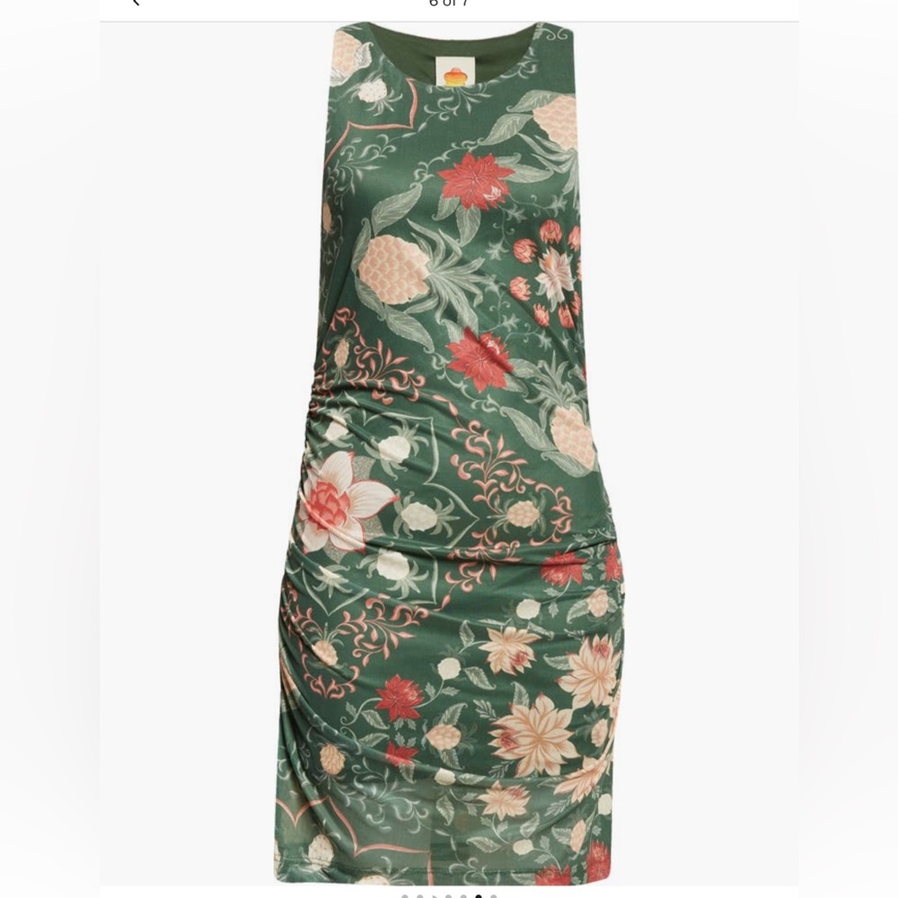 Farm Rio Pineapple Garde Green Tulle mini dress NWT’s sz S